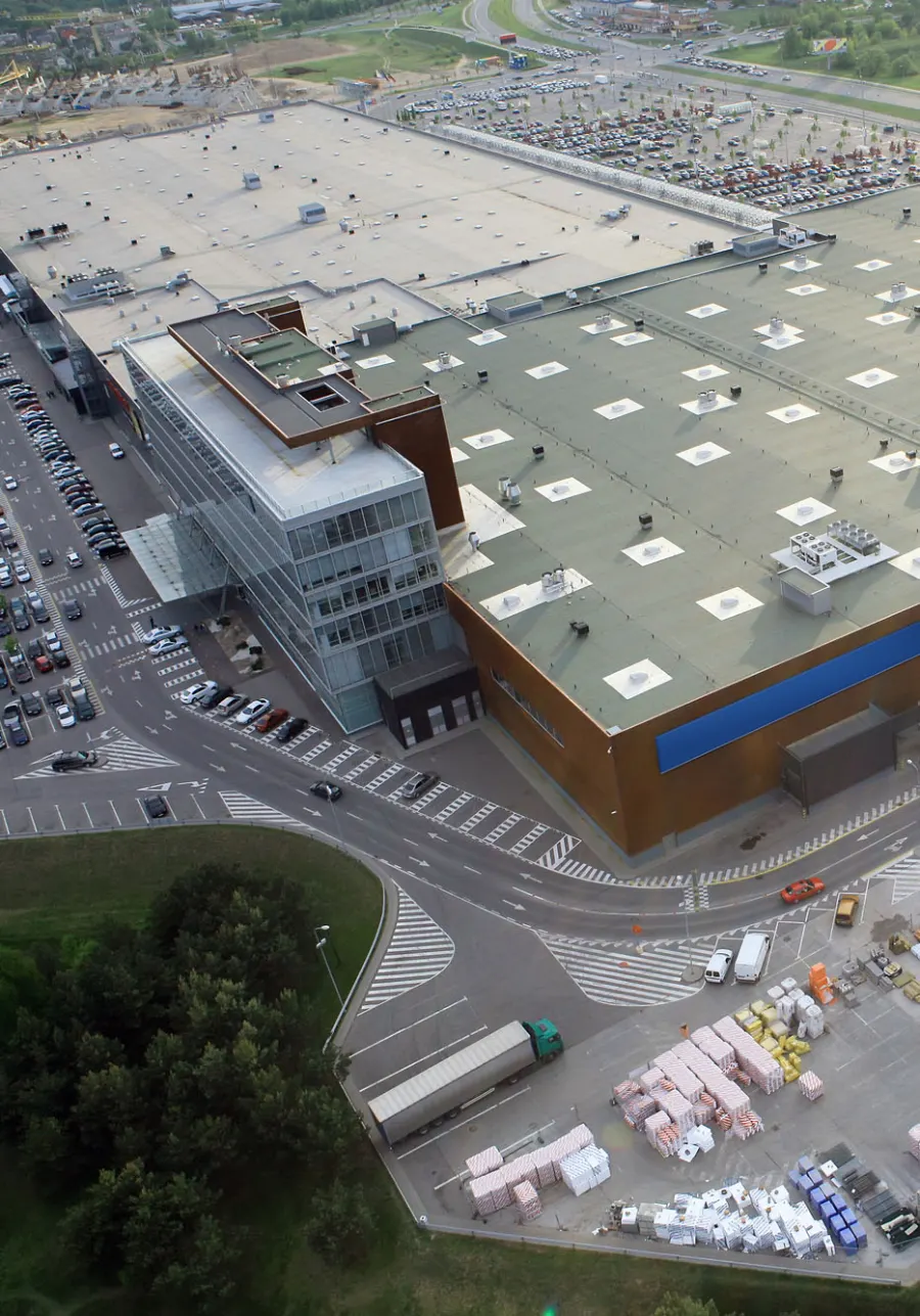 Commercial flat roof